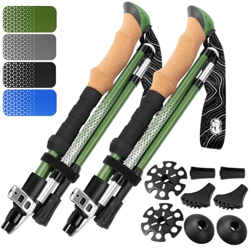Premium Foldable Hiking Poles by USA Brand