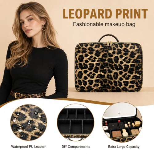 Professional Makeup Bag with LED Mirror