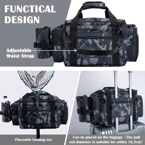 Fishing Tackle Bag with 2PCS 3700 Tackle Boxes