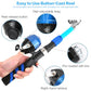 Kids Fishing Rod and Reel Combo Push Button Small Collapsible Telescopic Fishing Pole Kit Beginner Youth Boys Fishing Starter Set Tackle