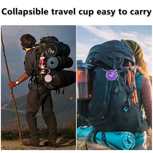 2 Pack Silica gel Collapsible Travel Cup 270ml