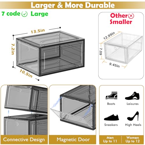Large Thick Clear Shoe Organizer (9 Count)