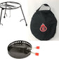 CampMaid Charcoal Holder & Lid LIfter - Dutch Oven Tools Set - Charcoal Holder & Cast Iron Grill Accessories - Camping Grill Set - Outdoor Cooking Essentials - Camp Kitchen Equipment - (2 Piece Set)