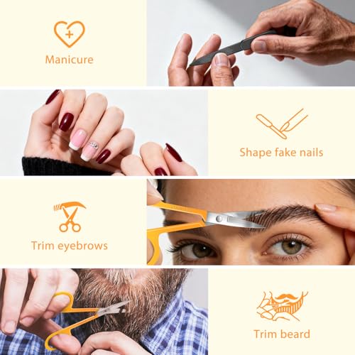 Tweezers Set 9 Pcs Colorful Nail Clipper Kit with Case for Grooming (9 Count)