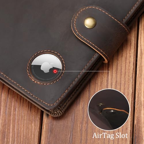Polare Luxury RFID Blocking Leather Passport Holder Travel Wallet For Men and Women