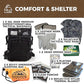 Sirius: Pre-Packed Bug Out Bag - 72 Hour Kit for 2 People - Bugout Backpack Survival Kit - Premium 50L Go Bag Tactical Backpack - Essential Bug Out Gear - Upgraded Survival Backpack (Digital Camo)