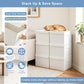 Large 22 Quart Linen Fabric Foldable Storage Bin Cube Organizer Basket with Flip (4 Count)