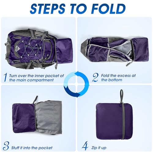 Hiking Backpack 40L Packable Lightweight Camping Daypack Men Women