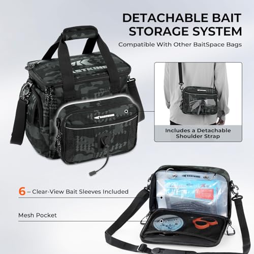 BaitSpace Tackle Bag with Removable Bait Binder