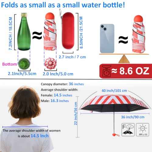 Mini Travel Umbrella with UV Sun Protection