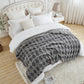 Luxury Faux Fur Rabbit Fur Throw Blanket Gray 60"*80"