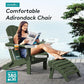 Outdoor Adirondack Chair Set of 6 with Cup Holders (6 Count)