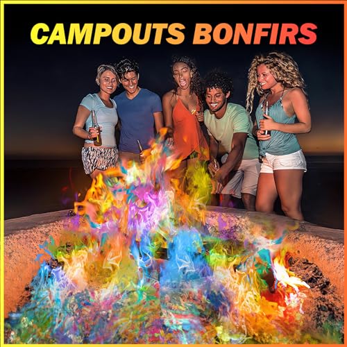 12 Pack Colorful Flames Color Fire Packets Fire Pit for Campfire