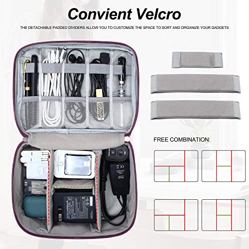 Electronic Bag Travel Cable Accessories Bag Waterproof Double Layer Electronics Organizer Portable Storage Case for Cable