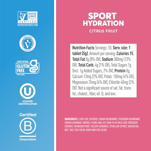 Sport Electrolyte Tablets Citrus Fruit (80 Count)