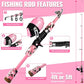 Kids Fishing Pole with Spincast Reel Telescopic Fishing Rod Combo Full Kits for Boys