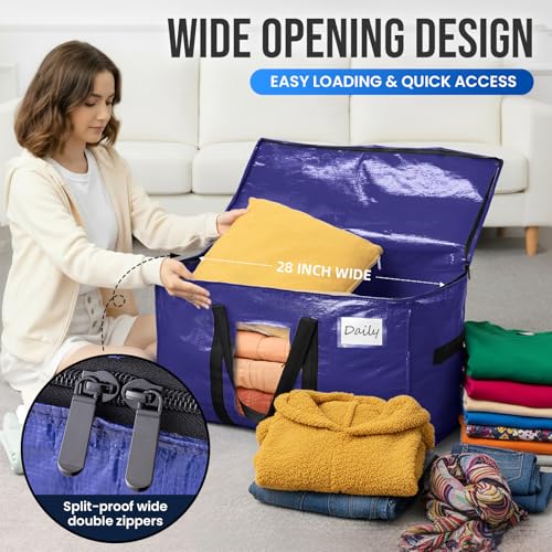 12 Pack Dark Blue XXL Moving Bags (12 Count)
