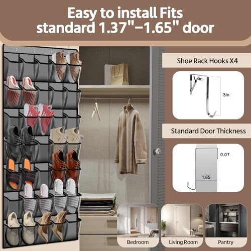 35 Pocket Over the Door Shoe Organizer (35 Count)