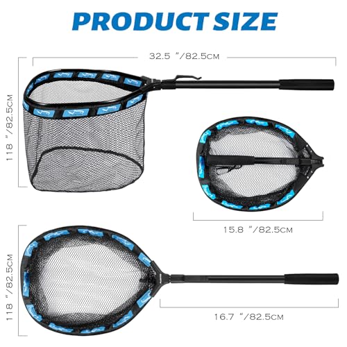 Fishing Net Fish Floating Landing Net with Handle