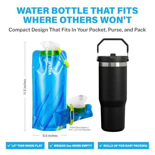 Collapsible Water Bottle with Carabiner