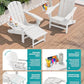 Folding Adjustable Adirondack Chair with Footrest
