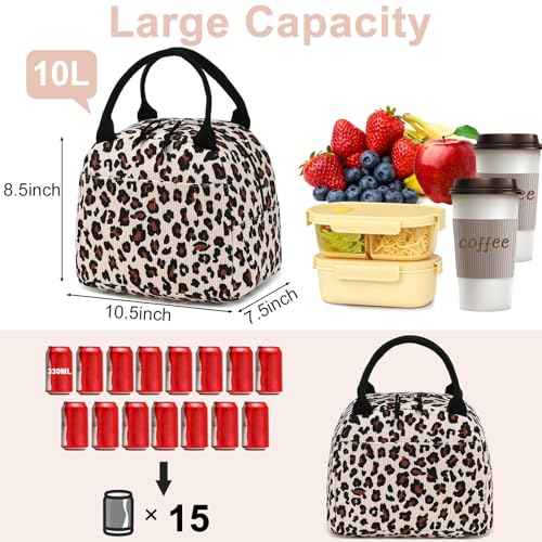 Lunch Bag for Women Men Cute Corduroy Lunch Tote Bags Reusable Insulated Lunch Box Large Capacity Reusable Insulated Cooler for Work Picnic or Travel
