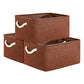 Decorative Basket Rectangular Fabric Storage Bin Organizer Basket with Handles for Clothes Storage (3 Count)