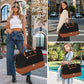Weekender Bag for Women 21.5" Travel Duffel Large Carry On Bag 3PCS (3 Count)