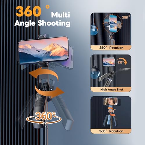 71" Selfie Stick Phone Tripod with Wireless Remote & 2 Fill Lights