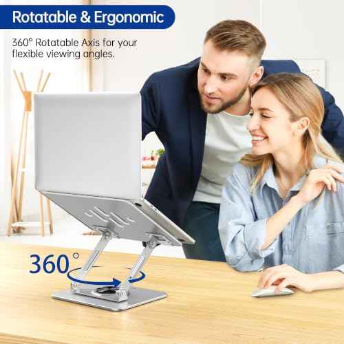 Laptop Stand with 360° Rotating Base