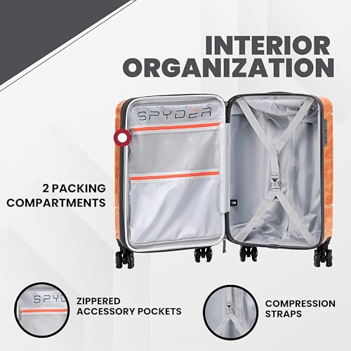 Matrix 25 Inch Medium Checked Luggage Expandable Hardside Upright Suitcase with 360° Spinner Wheels