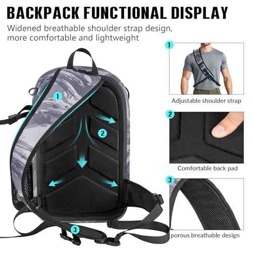 IPX8 Waterproof Fishing Backpack with Rod Holder