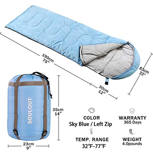 3 4 Season Sleeping Bag for Adults & Kids