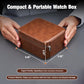 2 Slot Luxury Travel Faux Leather Watch Case. Watch Storage Organizer. Watch Display & Watch Holder. Perfect For Watch Collection. Ready to Gift for Men
