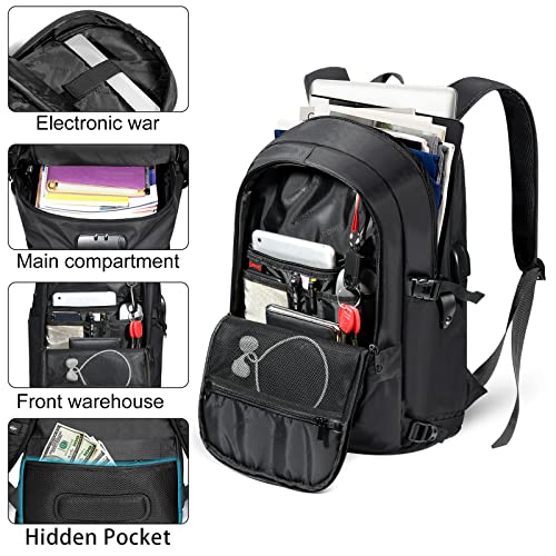 35 Liter Anti Theft Backpack with Giant Tumbler Holder Pocket and Lock