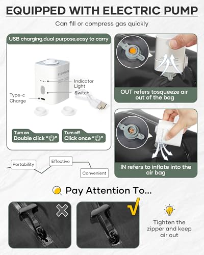 Vacuum Backpack Travel with Pump