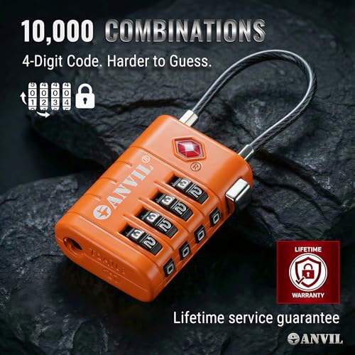 TSA Approved Luggage Locks with Search Alert Indicator (2 Count)