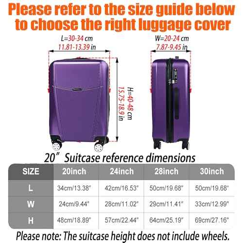 26 Inch Waterproof Clear Suitcase Cover