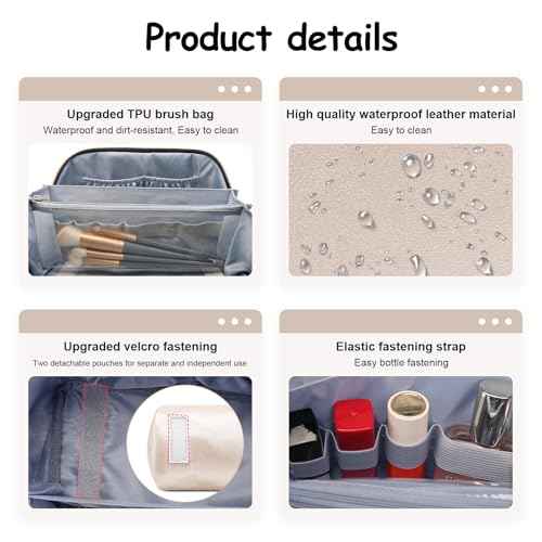 Travel Makeup Bag Organizer Cosmetic Bag (3 Count)