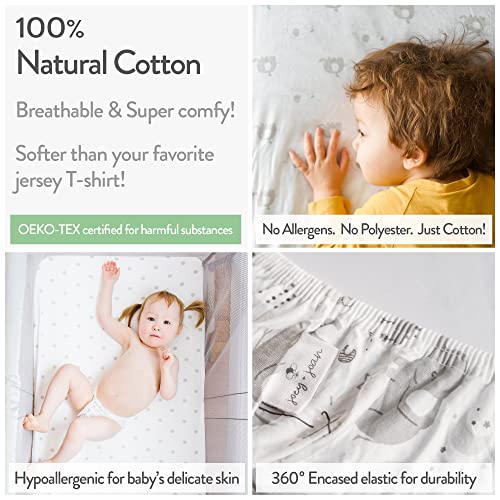 Travel Crib Fitted Sheets Compatible with Guava Lotus (2 Count)
