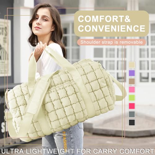 Quilted Travel Duffle Bag Gym Bag for Women