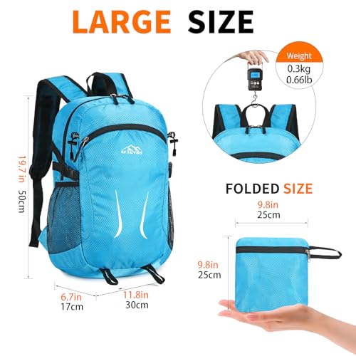 Small Hiking Backpack 35L Travel Lightweight Hiking Packable Daypack Water