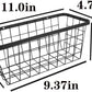 2 Pack Hanging Wall Basket Organizer Over the Cabinet Door Wire Baskets for Organizing -Space-Saving Hanging Baskets for Organizing Wall Mount Storage,No Drilling Adhesive Wall Storage Basket, Black