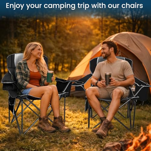 Oversized Camping Chair 500lbs Capacity for Big and Tall
