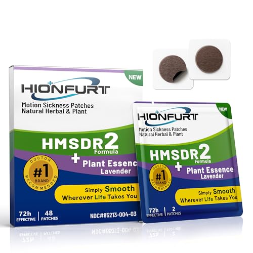 HMSDR2 48ct Motion Sickness Patches with Lavender Plant Essence (48 Count)