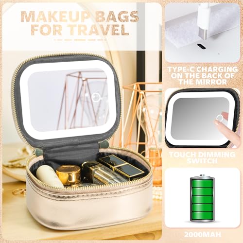 Mini Makeup Bag with Led Mirror