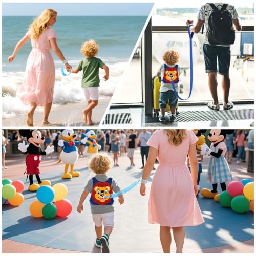 Toddlers Leash + Anti Lost Wrist Link Child Kids Safety Harness Kids Walking Wristband Assistant Strap Belt for Boys Pink Christmas Gift