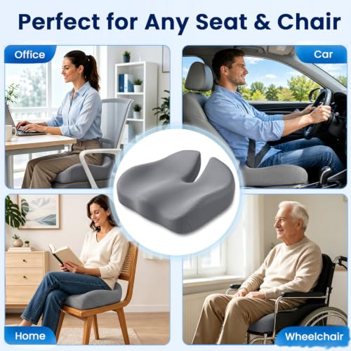 Seat Cushion XL Large Memory Foam Cushion for