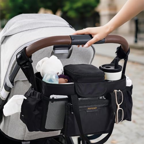 Extra Large Stroller Organizer Max with 2 Insulated Cup Holders