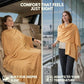 16-in-1 Compact Travel Blanket with Bag – Reversible, Ultra Soft Bamboo Airplane Blanket with Hidden Pocket – Packable for Flights & Travel Essentials (Semi-Weighted, Double Layer)